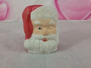 Vintage 1996 Loomco Products Winking Santa Claus Ceramic Vase Christmas Holiday